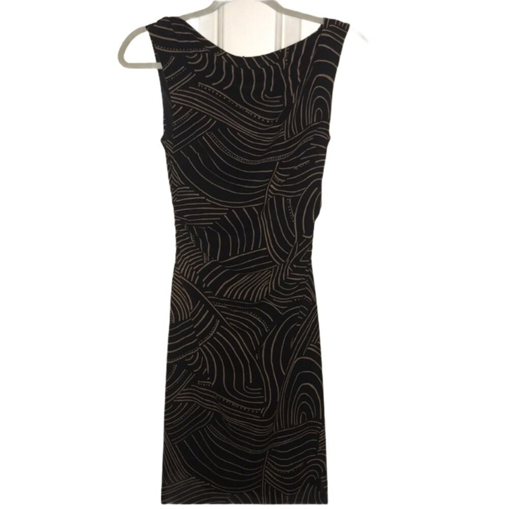 Vintage David Meister black lined dress size 2